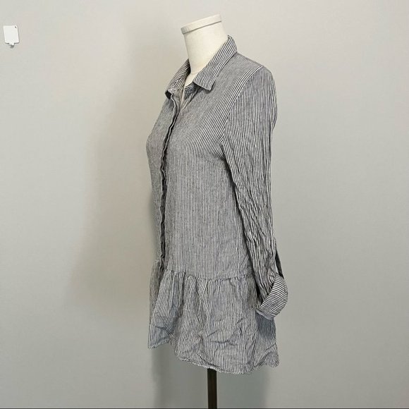 Anthropologie Sunday In Brooklyn Wiley Striped Button Down Cotton Blouse - Picture 4 of 11